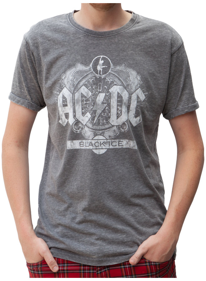 T-shirt Rockstarz AC / DC "Black Ice" Gris