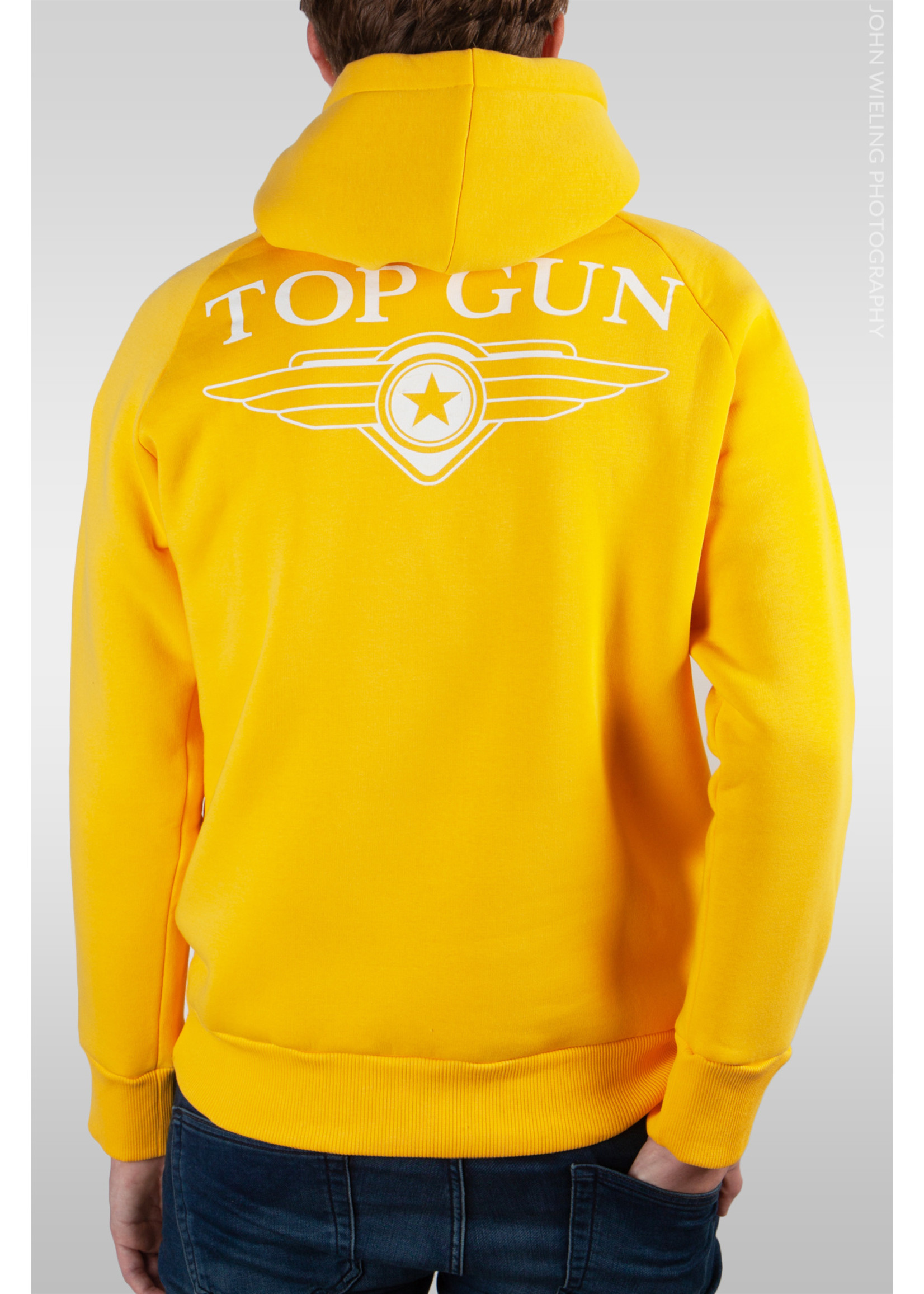 Top Gun Sweat à capuche Top Gun "Logo Stripe" jaune