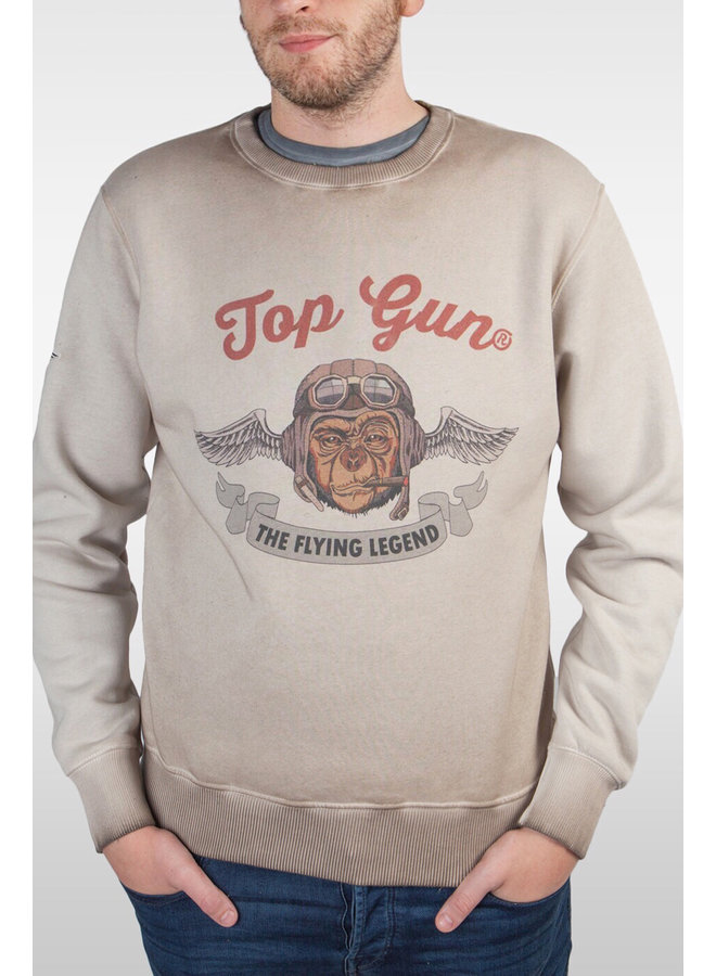 Top Gun Sweatshirt Rundhals "Smoking Monkey"
