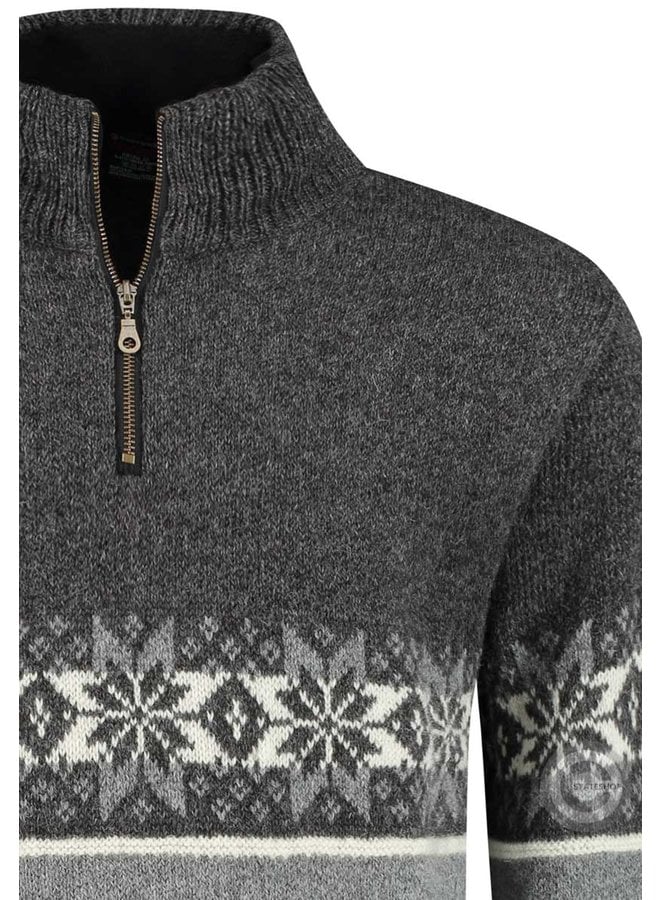 Sweater in 100% pure new Norwegian wool, grey