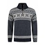 Norfinde Trui van 100% pure nieuwe Noorse wol, donkerblauw