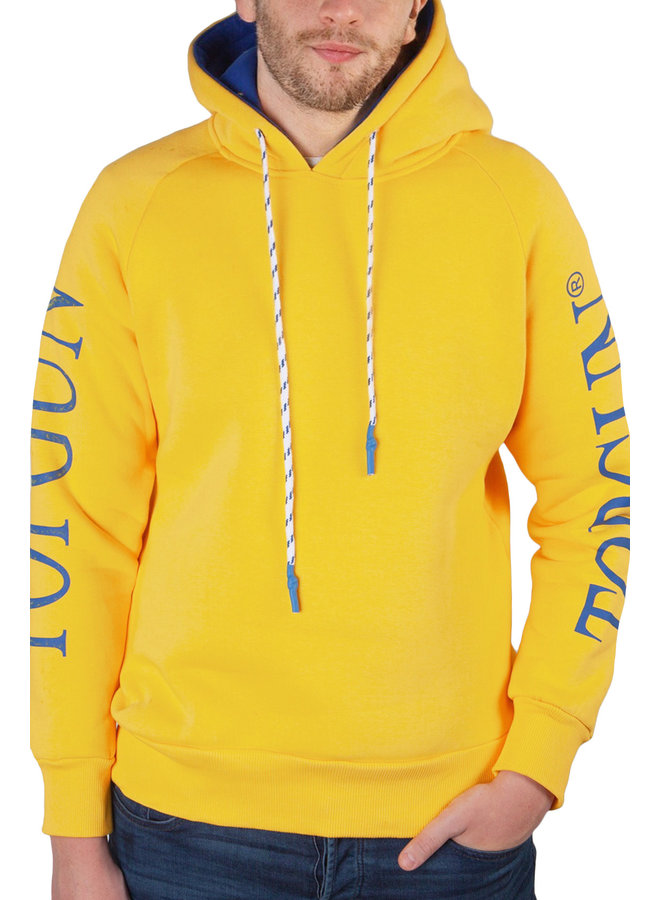 Top Gun Hoodie Sweatshirt "Logo Sleeve" yellow