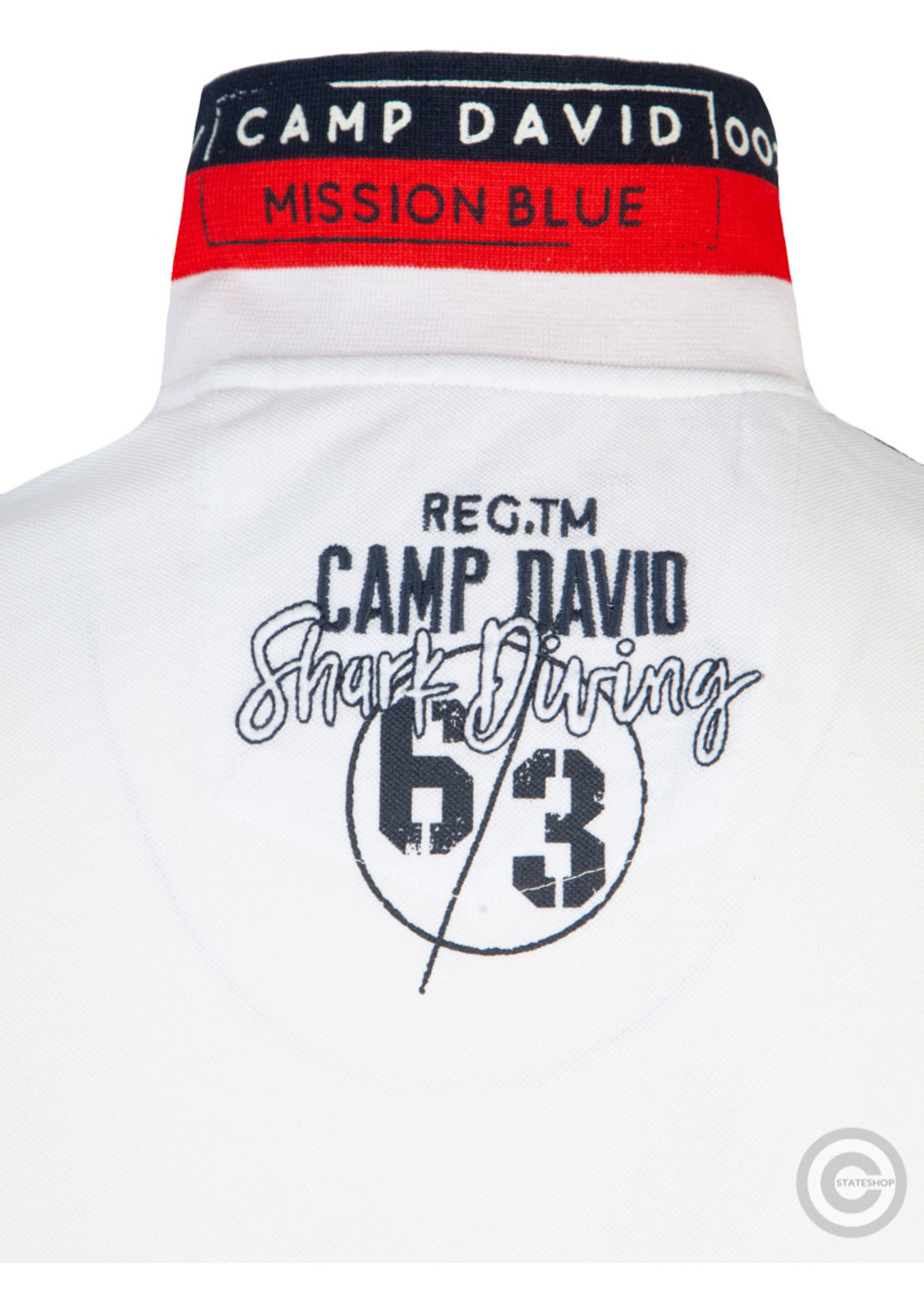 Camp David  Camp David ® Poloshirt „Shark Diving“ im Farbblockdesign