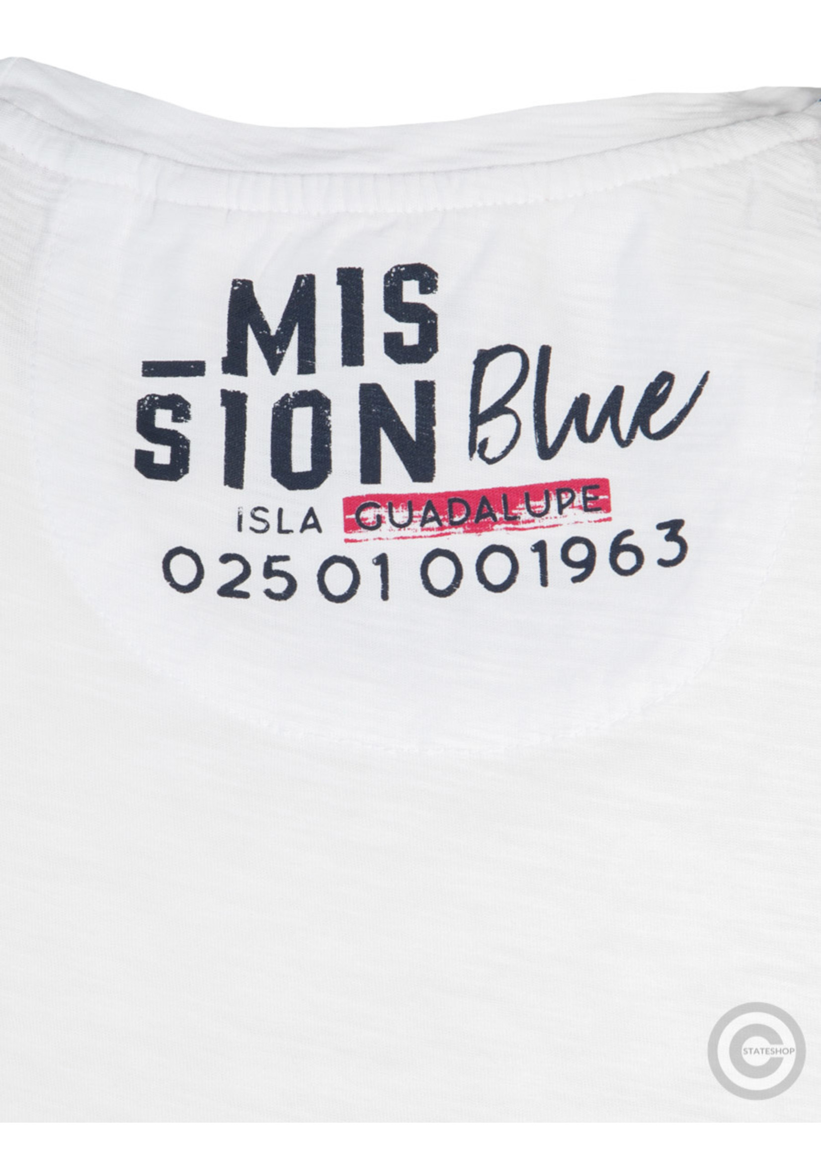 Camp David  T-shirt Camp David ® en fil flamme "Mission Blue" blanc