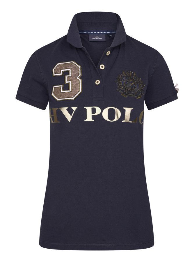 HV Polo Dames Poloshirt Luxe Donkerblauw
