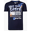 Camp David Camp David ® T-Shirt met V-hals en Artwork, donkerblauw