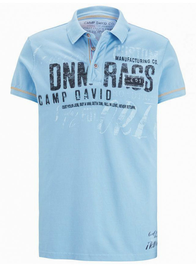 Camp David ® artwork piqué polo shirt