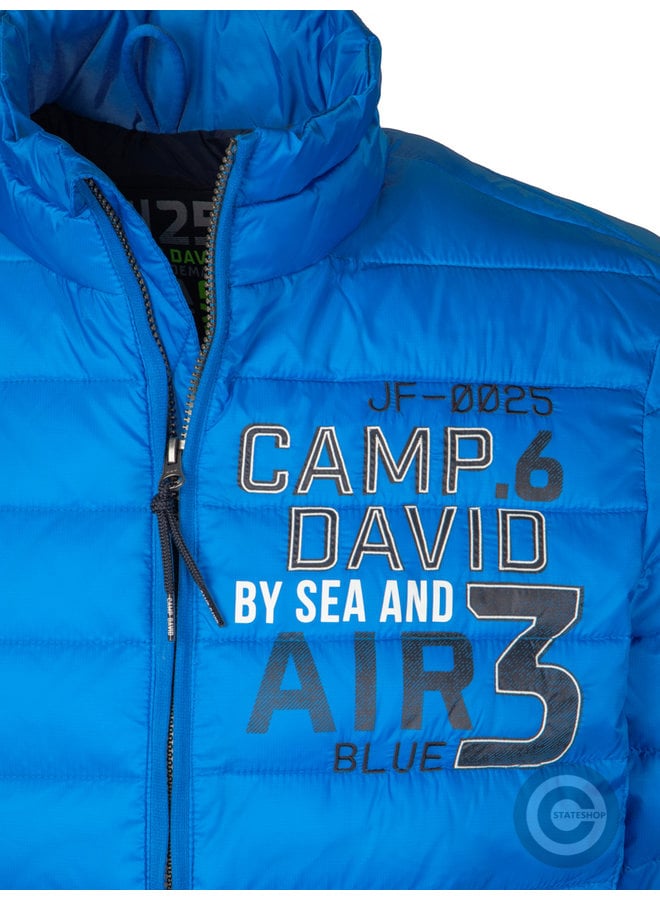 Camp David quilted jacket with logo tapes and artwork
