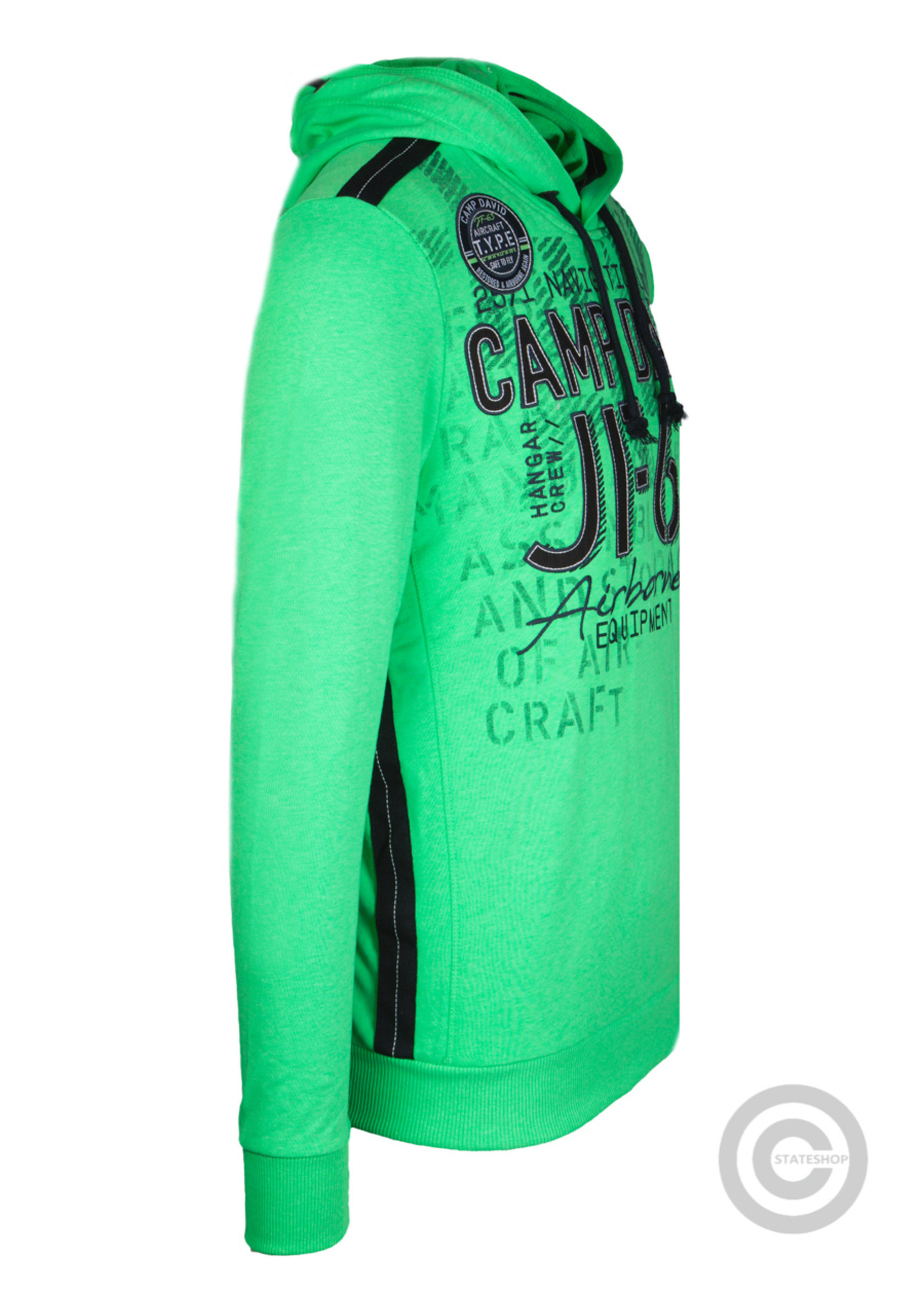 Camp David  Camp David ® hoodie met labelapplicaties en tapes