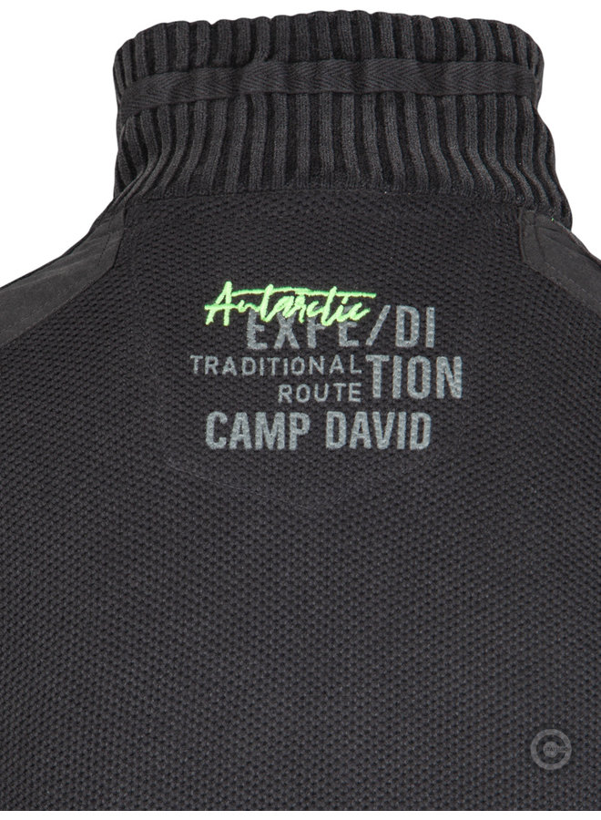 Camp David, Sweater With Troyer Collar And Artwork