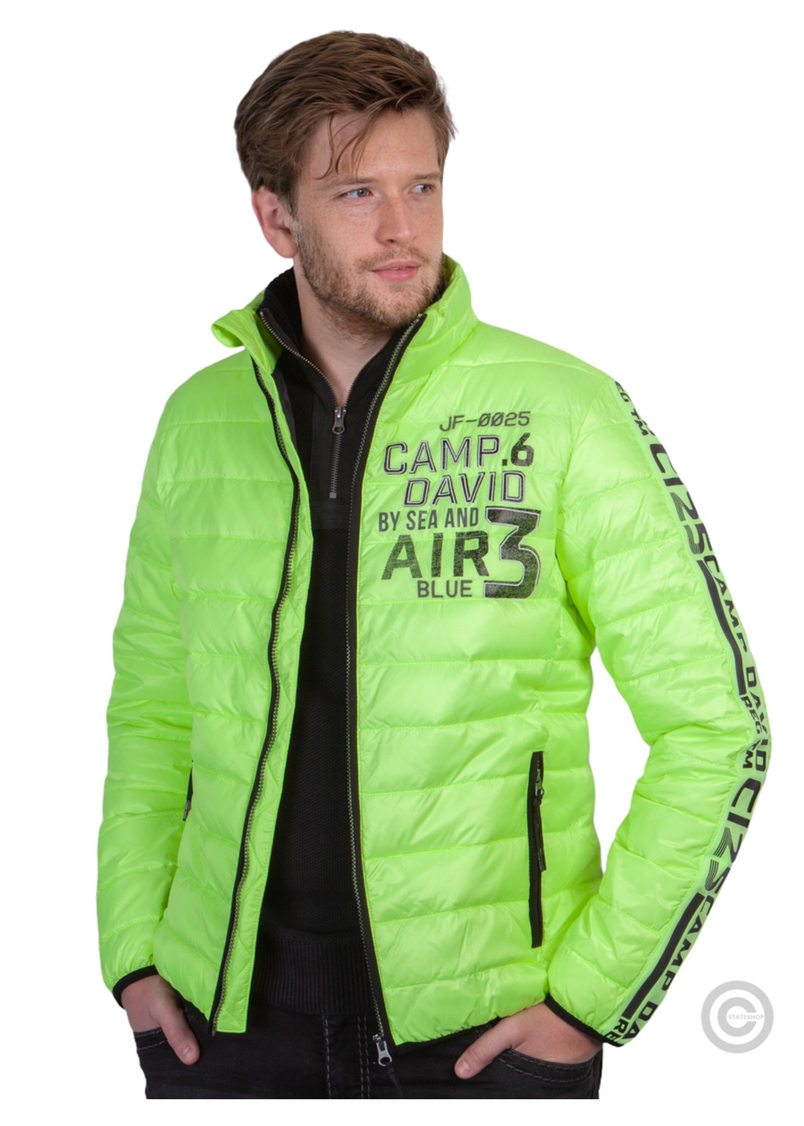 Camp David  Camp David quilted jacket with logo tapes and artwork