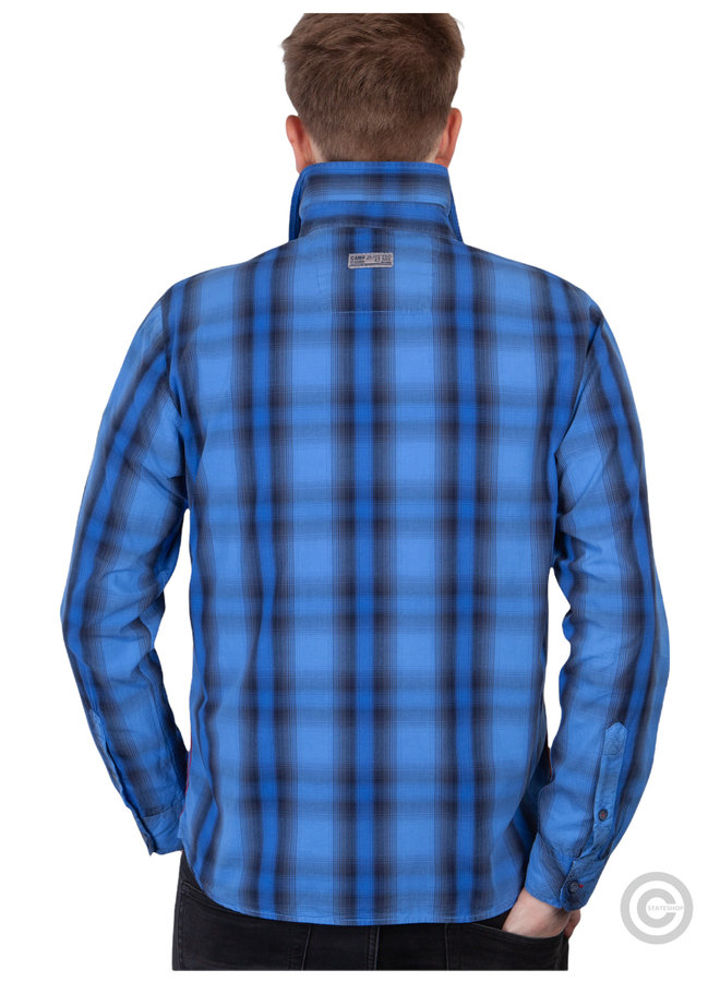 Camp David ® Geruit overhemd met aplicaties, blauw