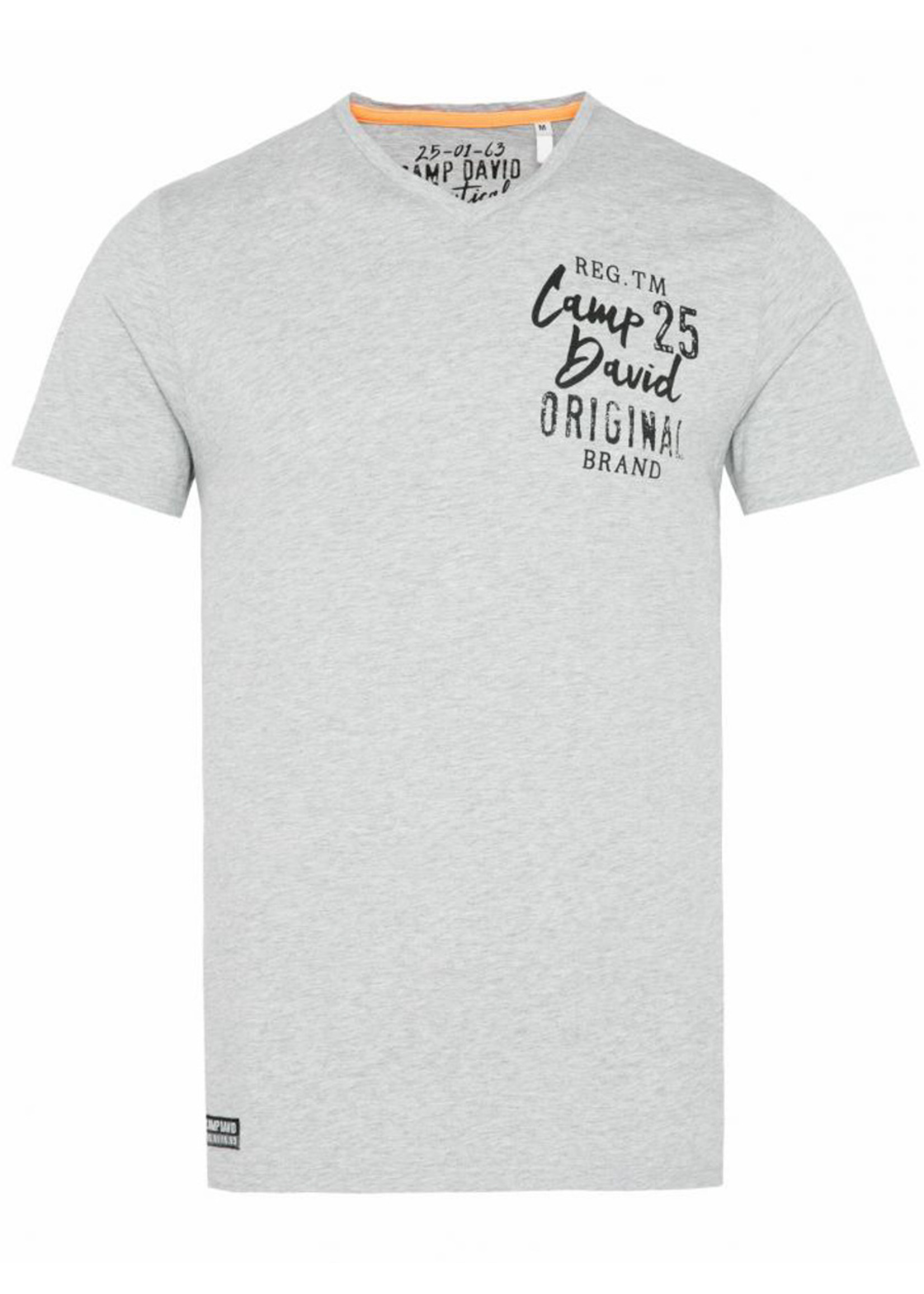 Camp David  Camp David ® T-Shirt mit V-Ausschnitt und Aufdruck auf der Rückseite