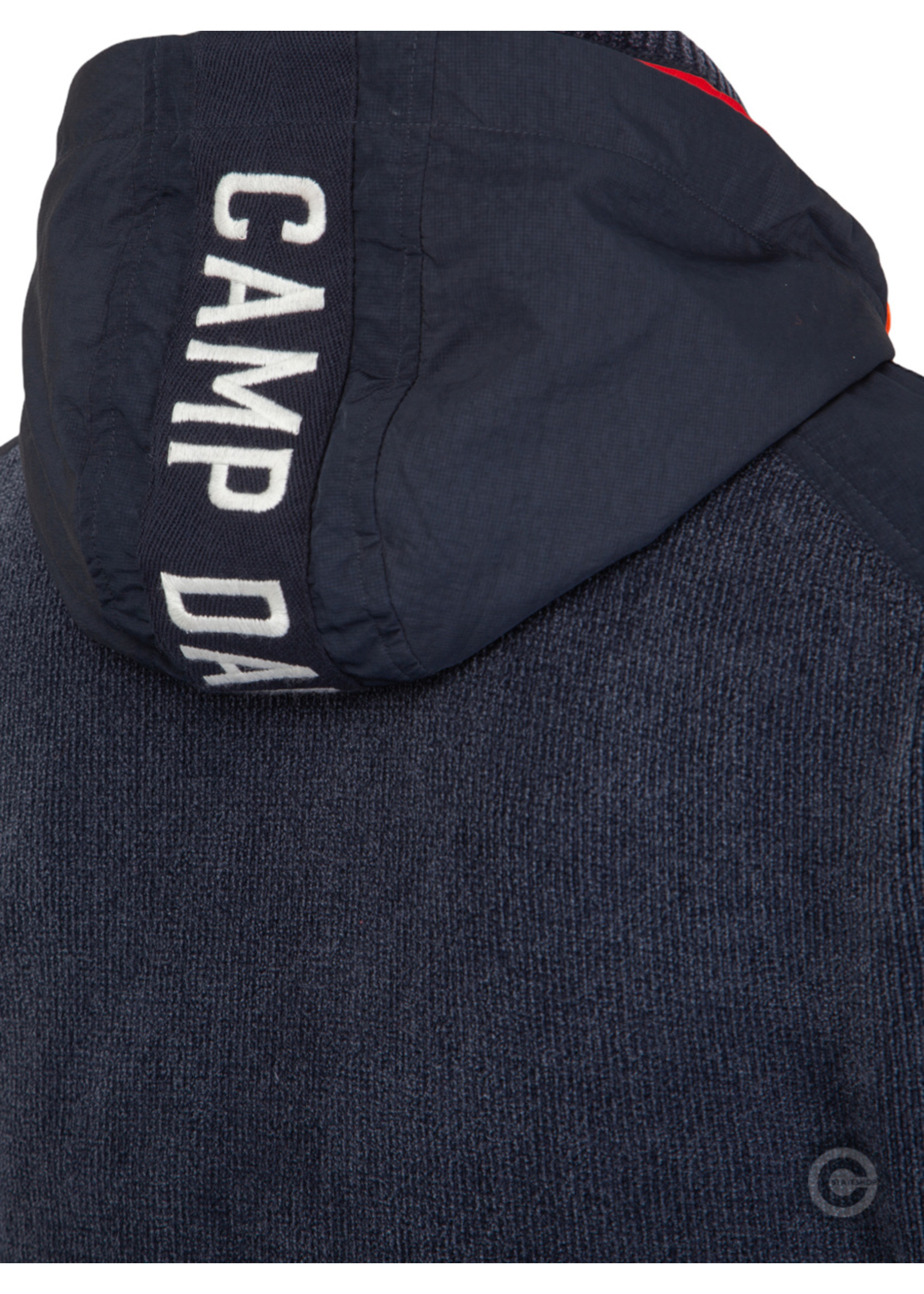 Camp David  Camp David ® Pullover mit abnehmbarer Kapuze "Polar Ocean" dunkelblau