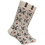 Norfinde Norwegische Wollsocken mit Herzen, natur/marine