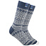 Norfinde Norwegische Wollsocken mit kleiner eingewebter ÅLandesflagge, grau/blau