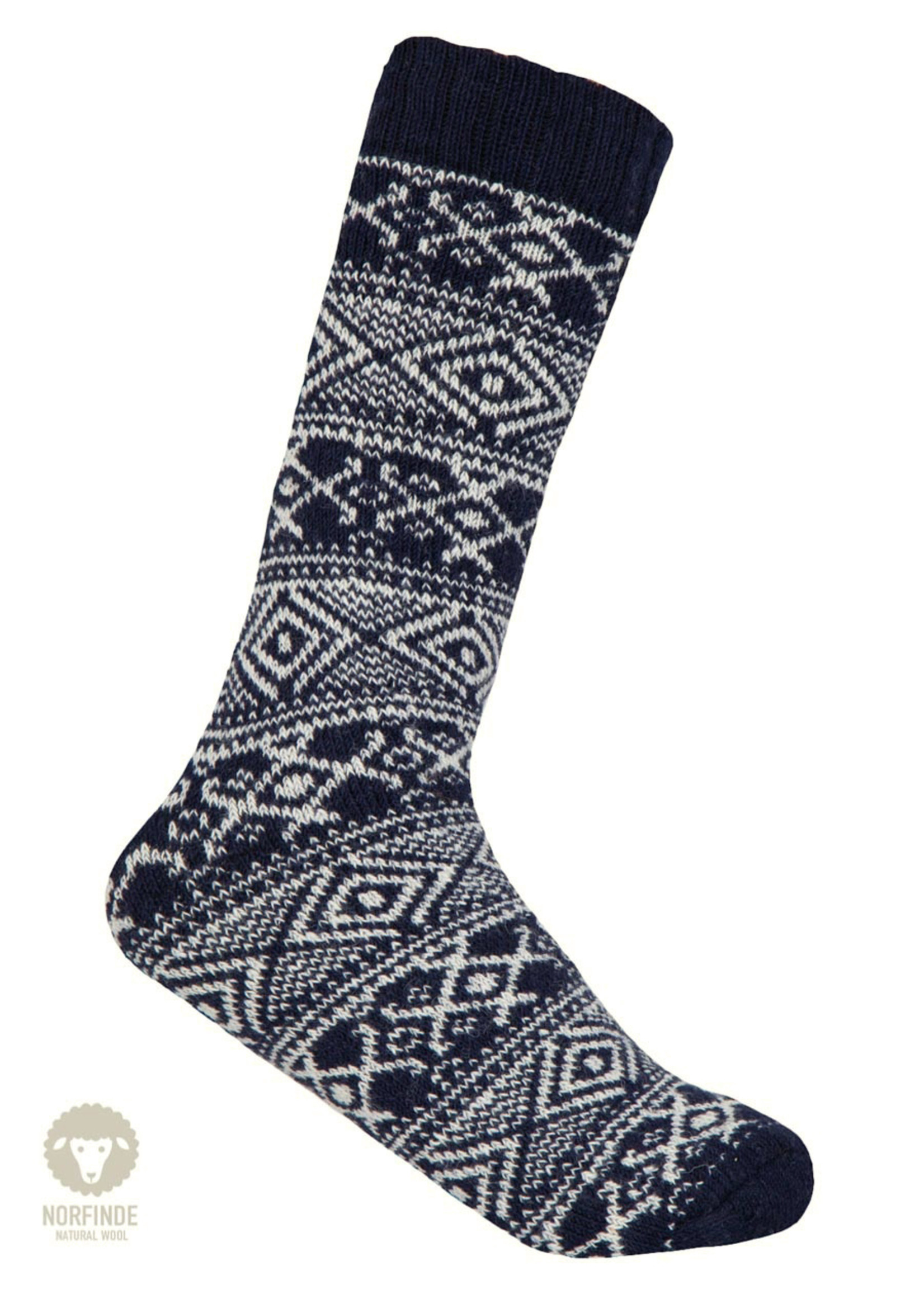 Norfinde Norfinde Noorse wollen sokken, Donkerblauw