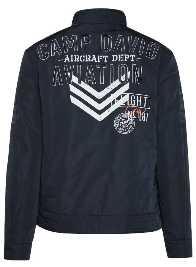 Camp David ® blouson jacket with quilting, patches and artwork