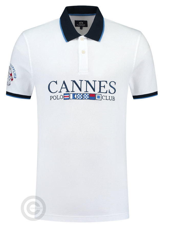 La Martina Polo Shirt Pique Cannes, white