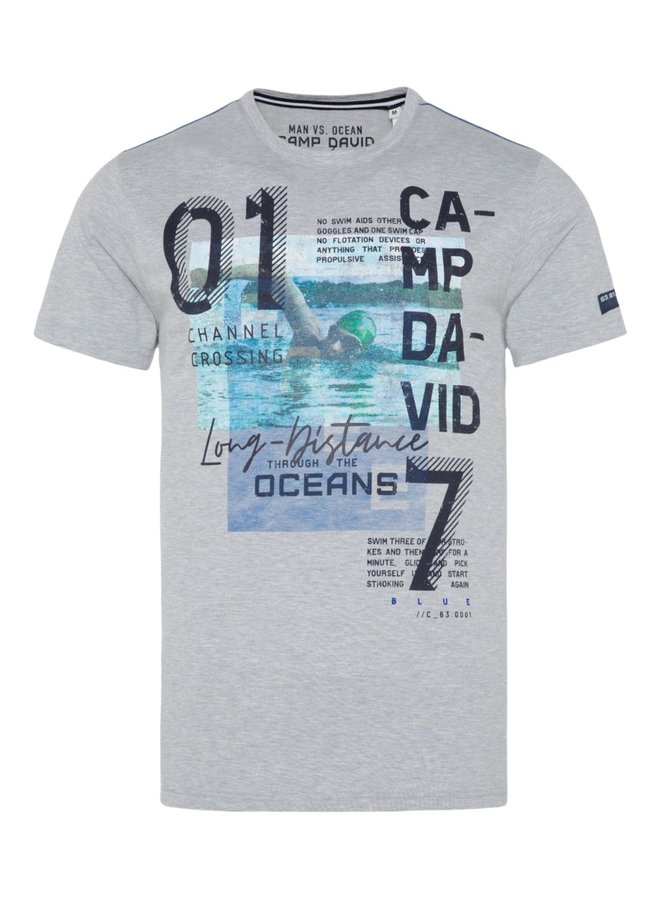 Camp David, T-shirt "Ocean's Seven" Grau