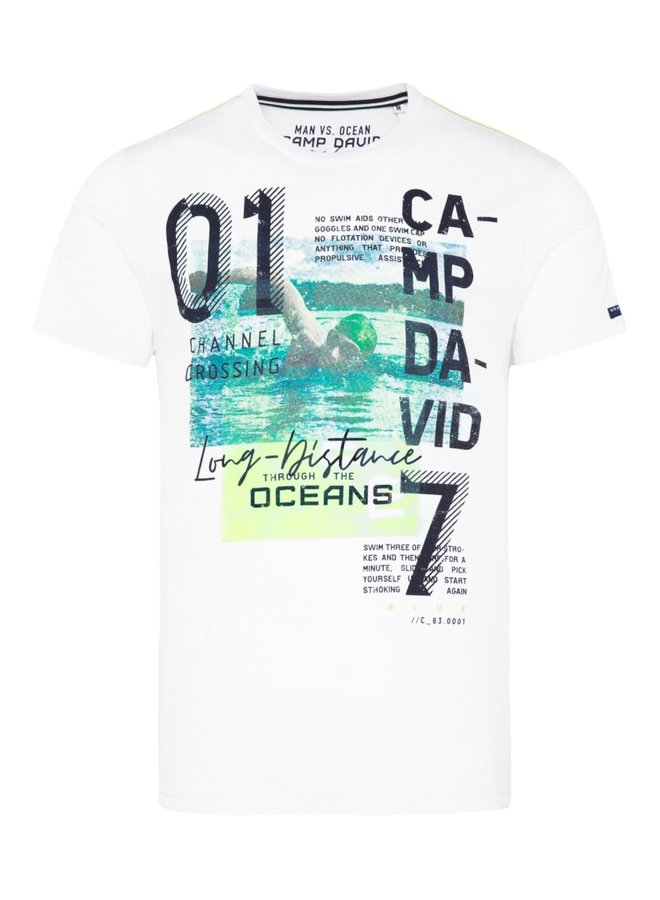 Camp David, "Ocean's Seven" T-shirt White