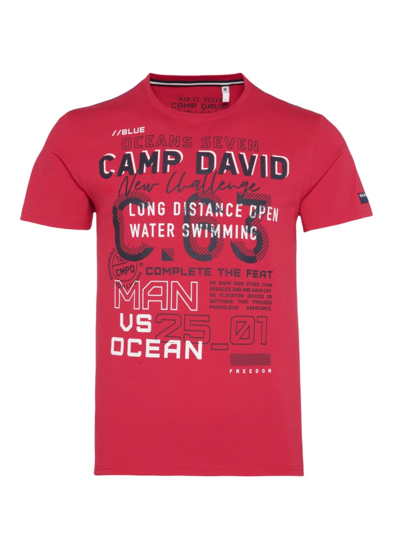 Camp David  Camp David, T-shirt "Ocean's Seven" Rood