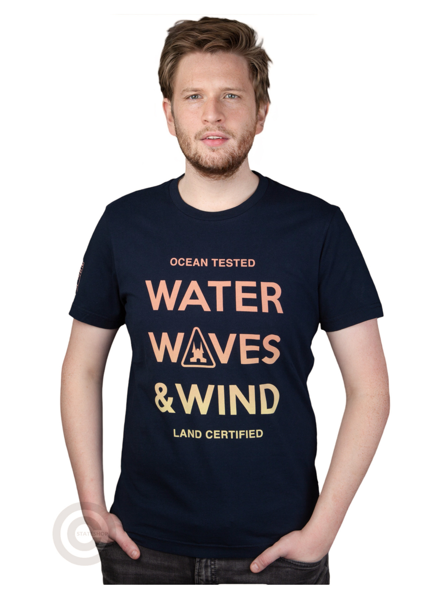 Gaastra Gaastra heren T-shirt "Water, Waves & Wind", donkerblauw