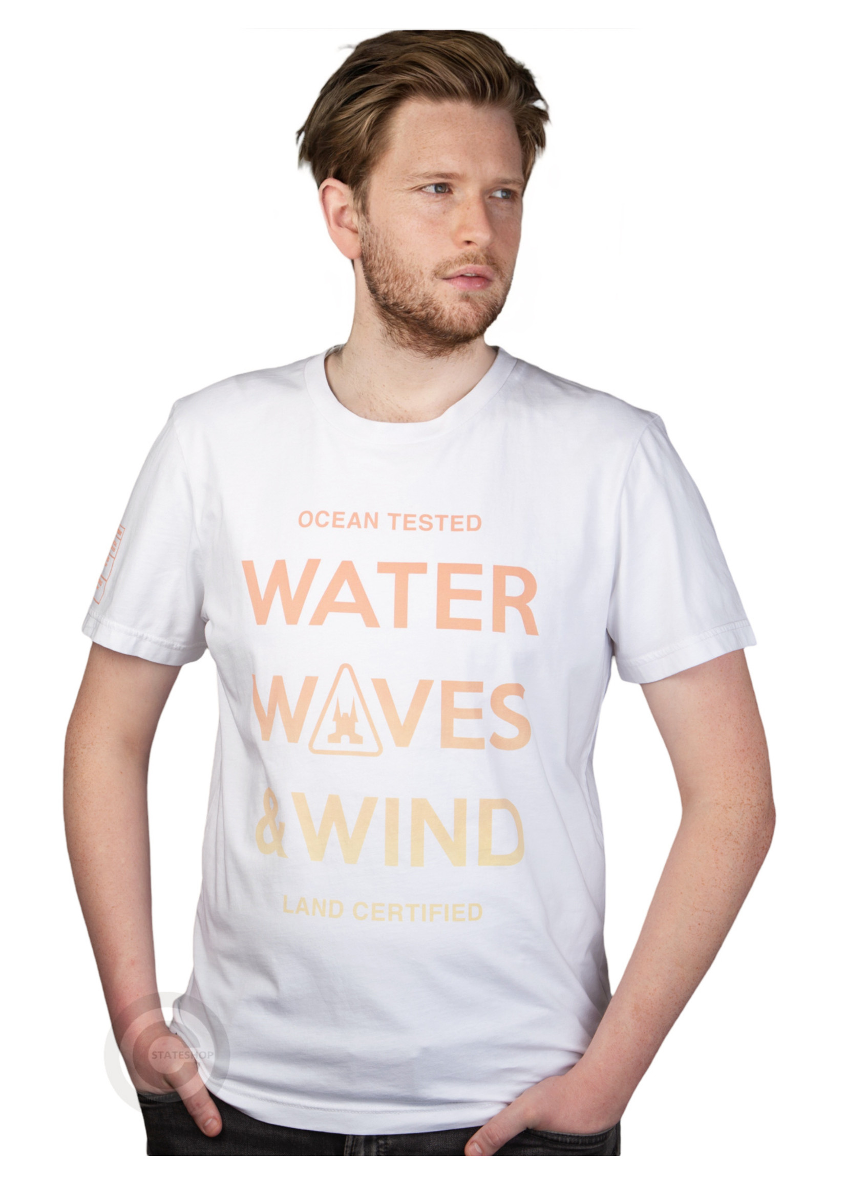 Gaastra Gaastra heren T-shirt "Water, Waves & Wind", wit