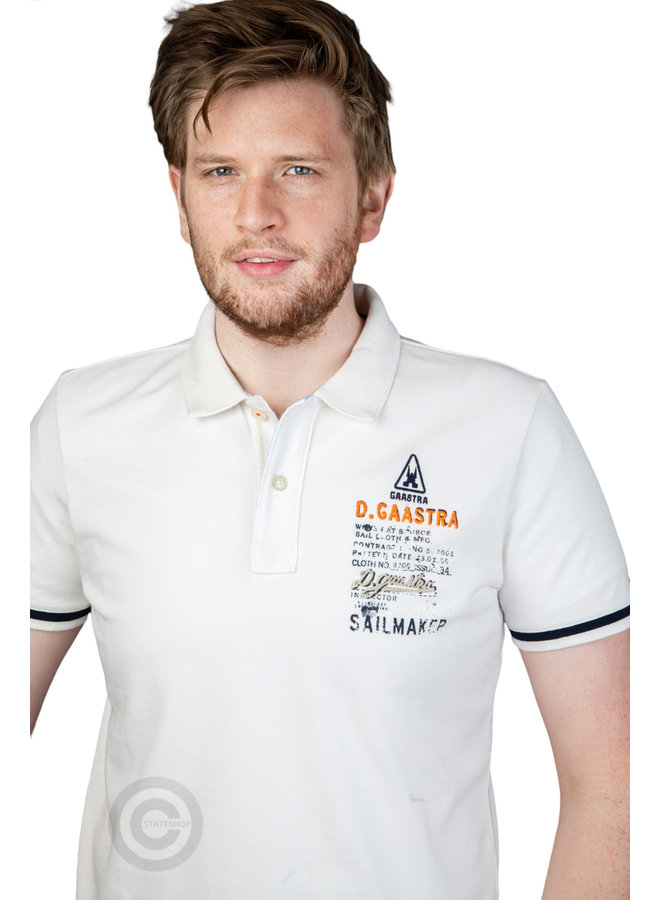 Gaastra men's polo shirt "Vintage Sailmaker", off-white
