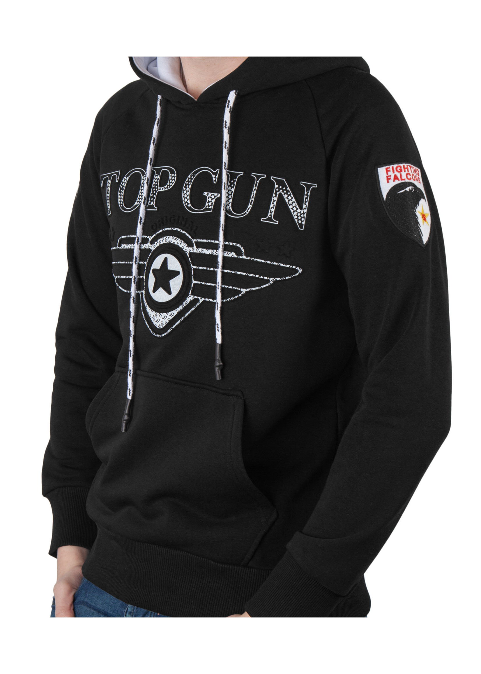Top Gun Top Gun ® sweater met capuchon "Defend", zwart