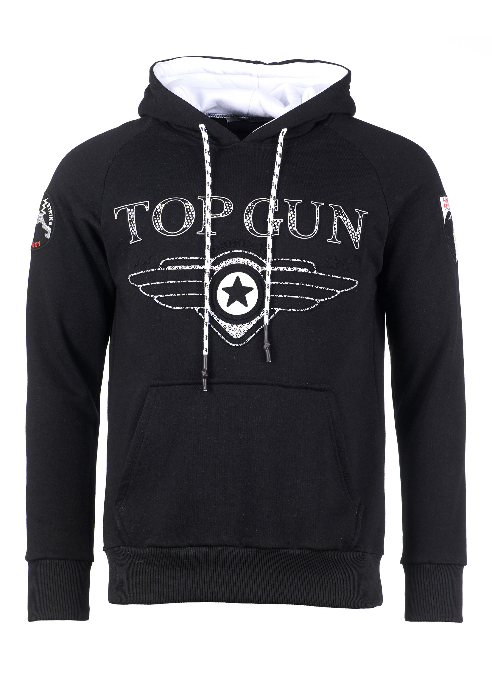 Top Gun Top Gun ® Hoodie sweatshirt  "Defend", Schwarz