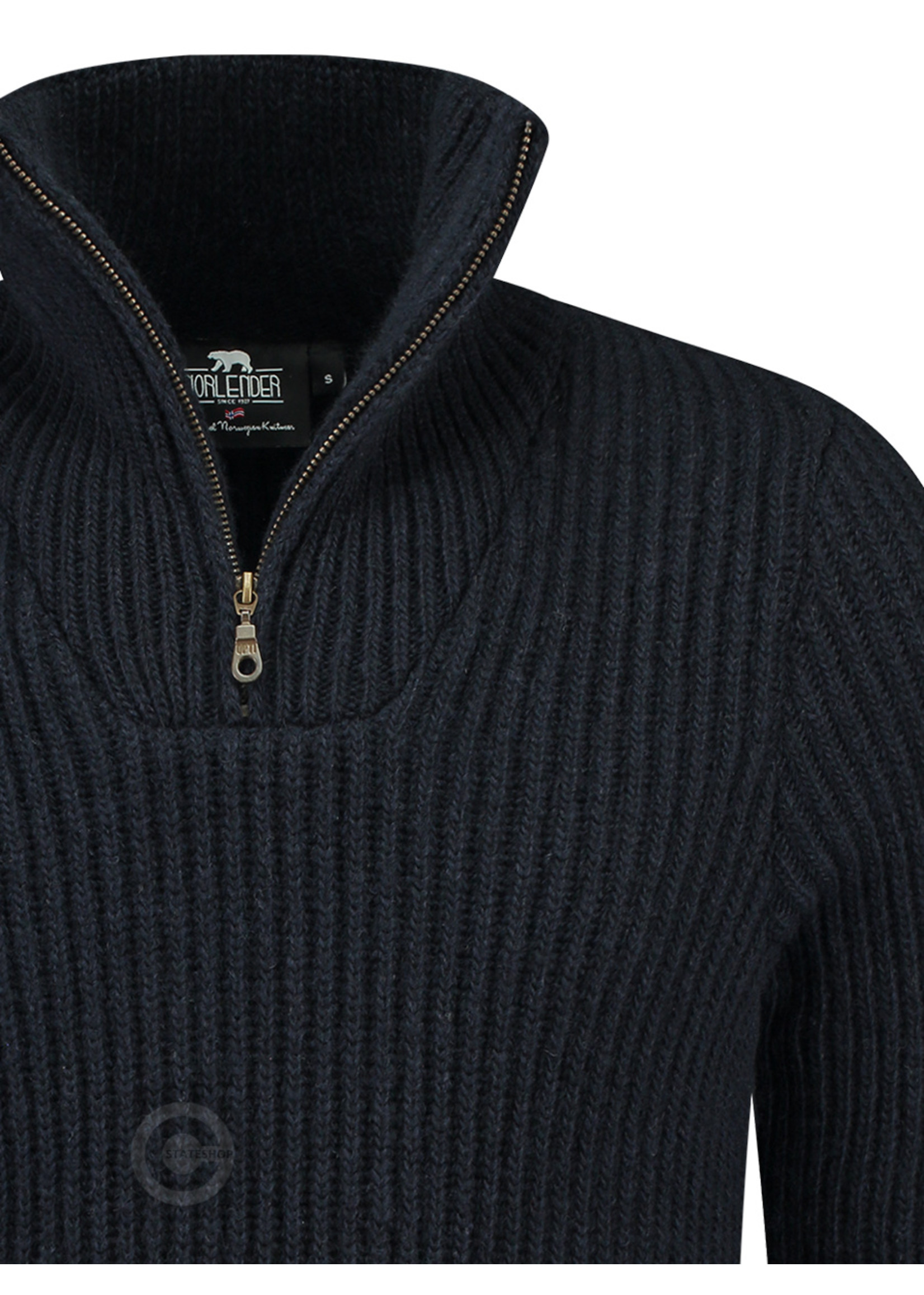 Norfinde Hard wearing rib sweater of 100% Nordic Wool, Darkblue