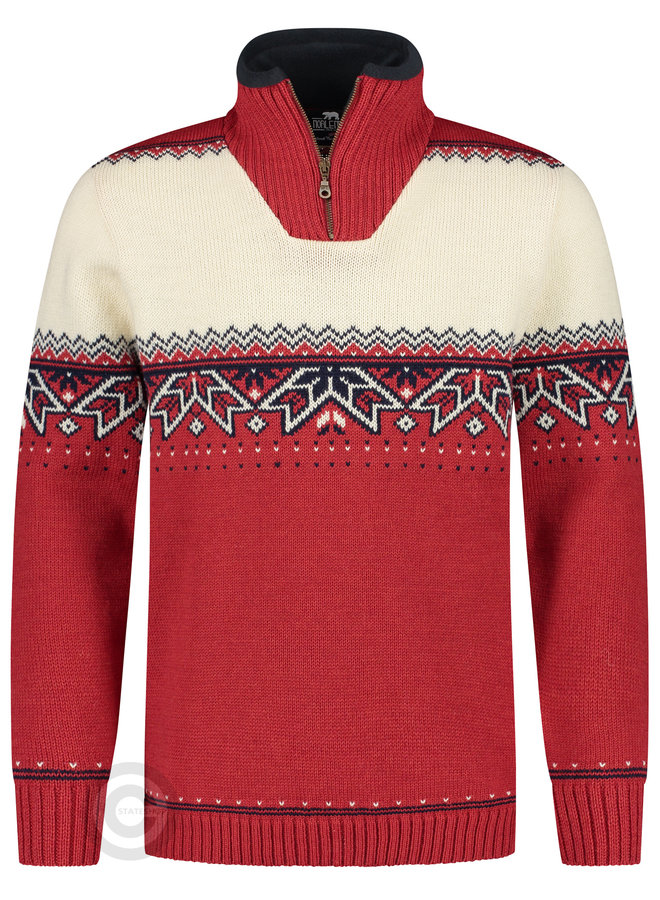 Nordic  sweater with  traditional star pattern