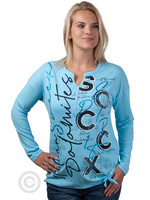 Soccx  Serafino Shirt met tekstprint