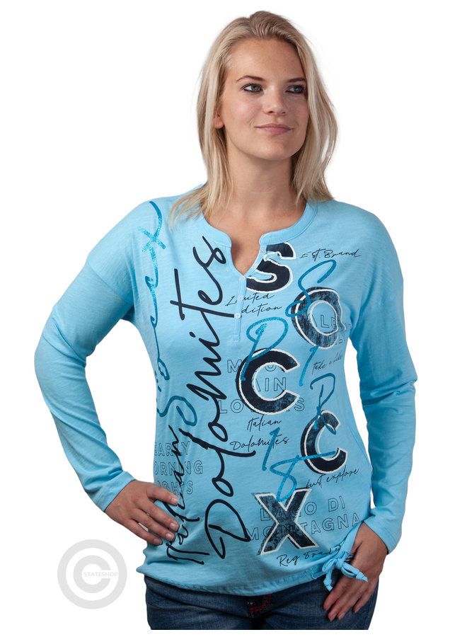 Soccx ® Serafino oShirt mit Textaufdruck