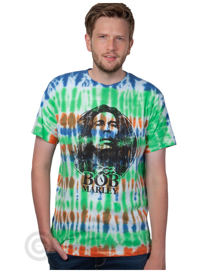 T-Shirt Bob Marley "Dip-Dye", Veelkleurig