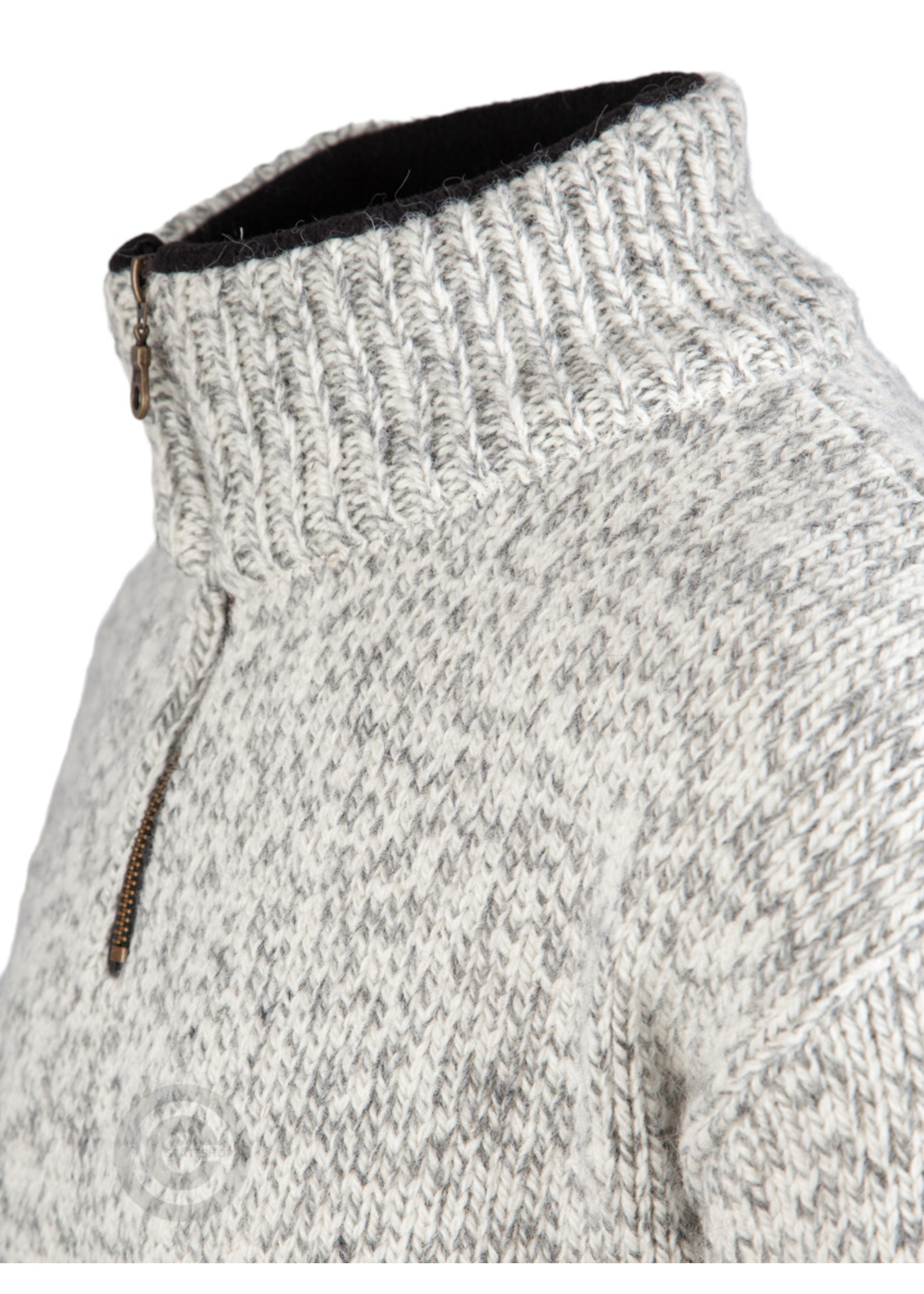 Norfinde Norfinde Noorse trui met ritssluiting van 100% zuivere scheerwol