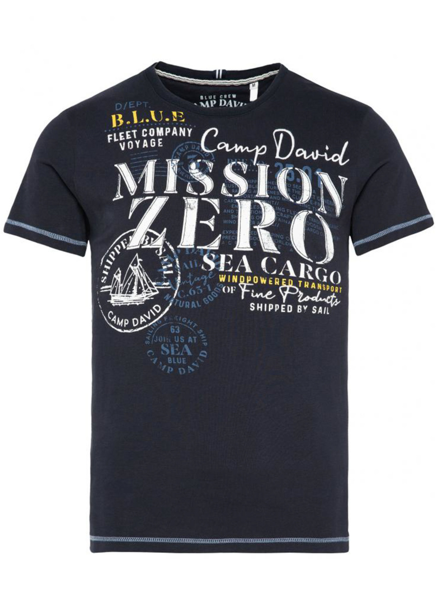 Camp David  Camp David, "Mission Zero" T-shirt donkerblauw