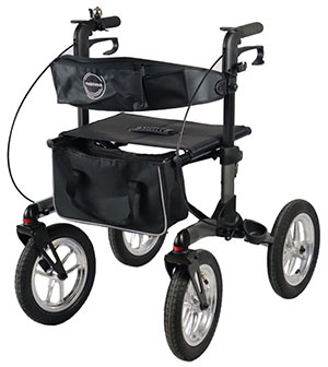 Mobinova Outdoor Flex 2.0, Ideal Outdoor rollator, folds small, 4 pneumatic tires