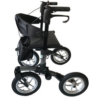 Mobinova Outdoor Flex 2.0 rollator, zeer stabiel, compact opvouwbaar, 4 luchtbanden