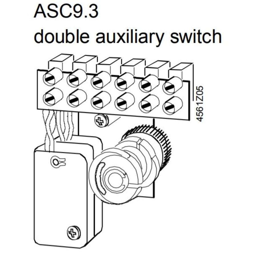 Siemens ASC9.3 dual auxiliary switches for actuator  SKB32 / SKC32, SKD32-2