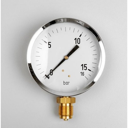 Manometer GAS 0...60 mBar Gehäuse 100 mm Anschluss 1/2" unten 