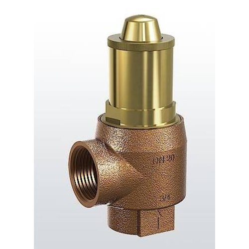 Brass safety valve for heating systems type 651 