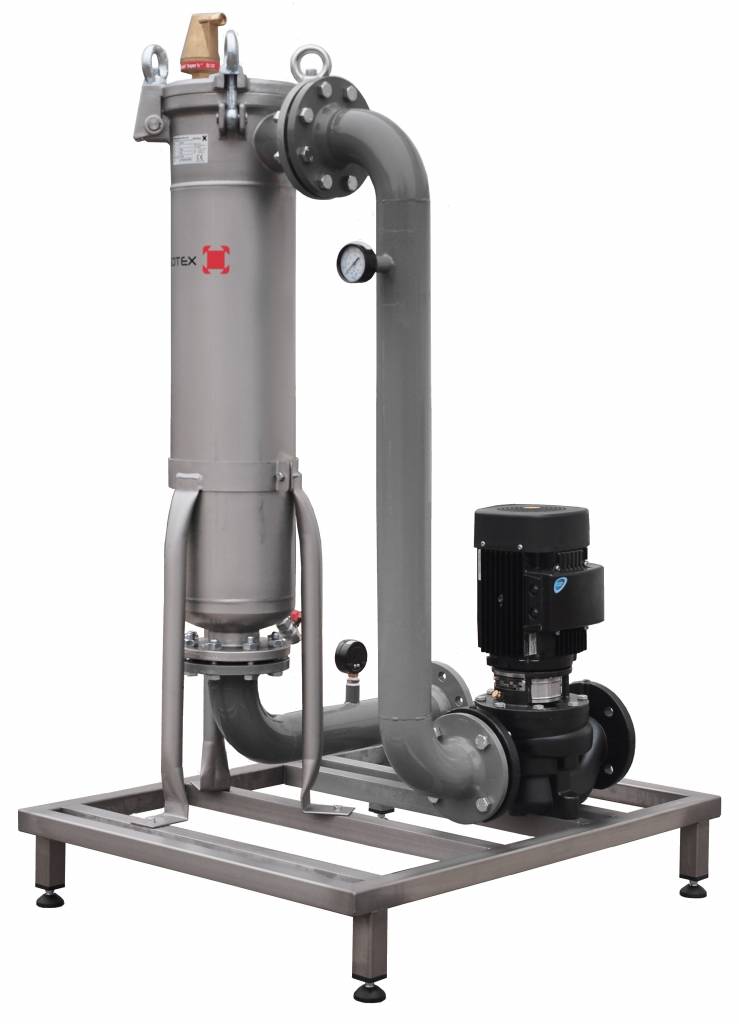 Sotex Teilstromfilter mit Grundfos Pumpe Leitungen Stahlrahmen SFU+ 