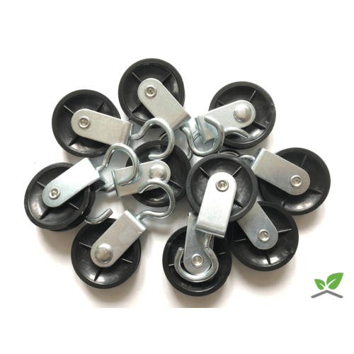 Galvanised pulley with swivel hook / diameter sheave 50 mm (unit  25 pieces) 