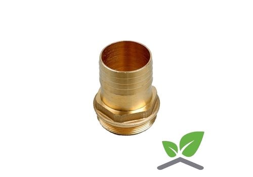 Brass hose connector male with hex 