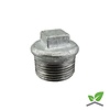 Fitting plug galvanised no. 290 - 1/4" - 2" male / square