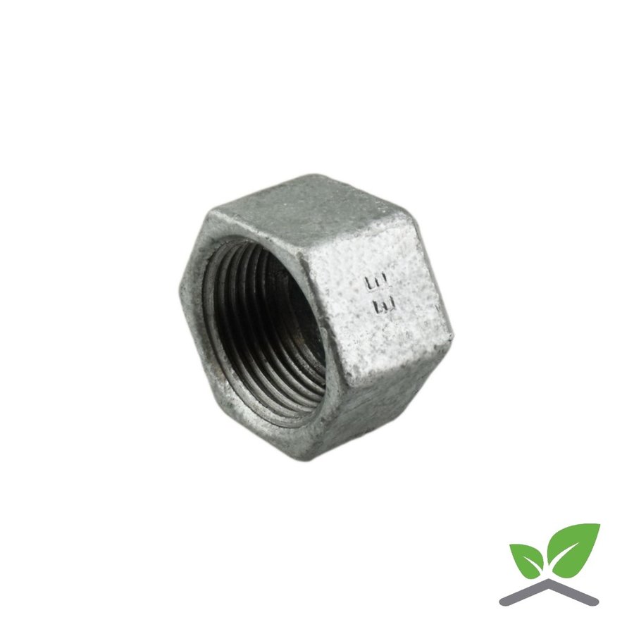 Fitting cap galvanised no. 300 - 3/8" - 2" female / hex-1