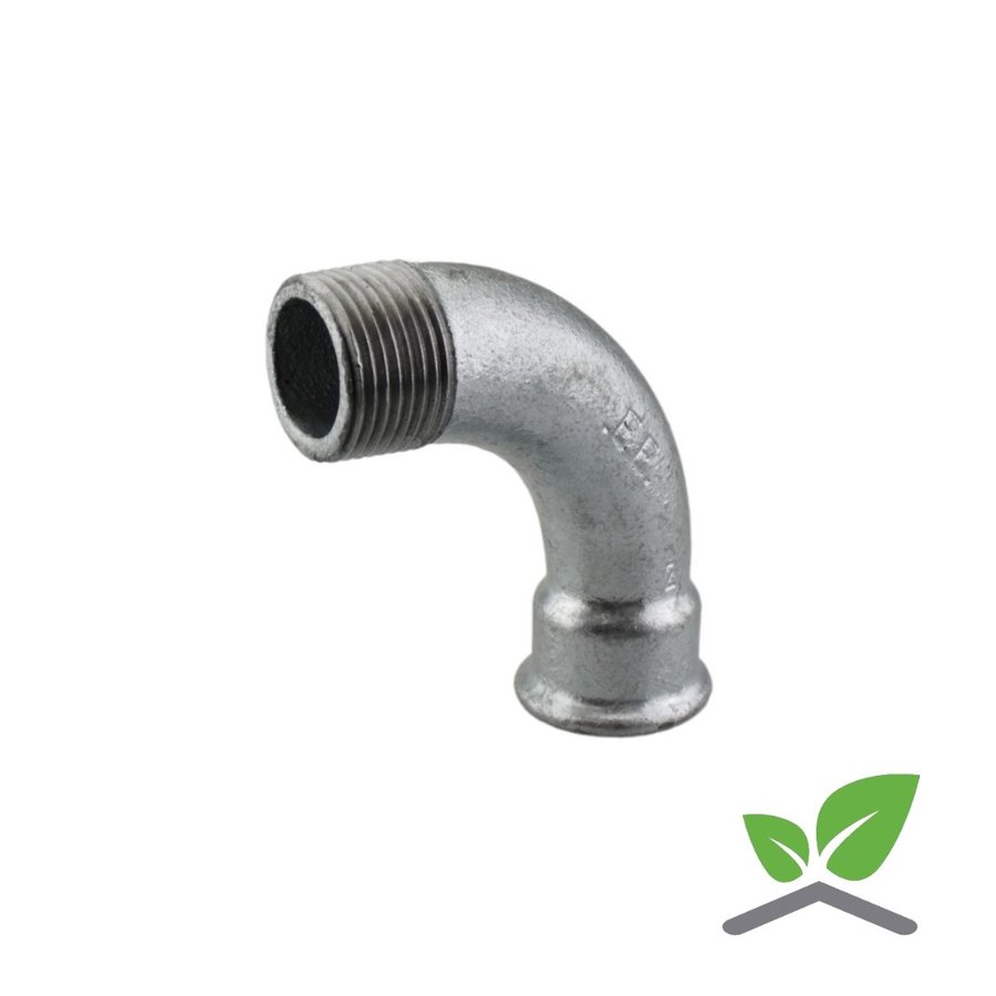 Fitting bend galvanised no. 1 - 1/4" - 2" female x male-1
