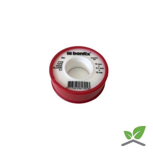 Teflon tape - Gastec gekeurd, rol 12m 